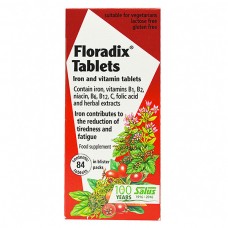 【国内现货】SalusFloradix德国红版便携铁元叶酸片剂84片